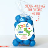 ROAR Dinosaur Valentine's Day Stickers