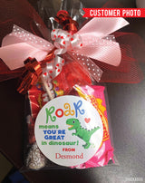 ROAR Dinosaur Valentine's Day Stickers