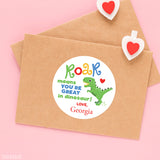 ROAR Dinosaur Valentine's Day Stickers