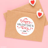 Squiggly Text Valentine's Day Stickers
