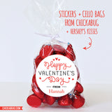 Squiggly Text Valentine's Day Stickers