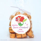 Mermaid with Red Hair Valentine's Day Stickers