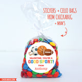 Sports Valentine's Day Stickers