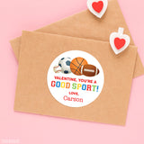 Sports Valentine's Day Stickers