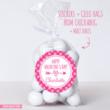 Heart & Arrow Valentine's Day Stickers - Pink