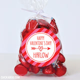 Heart & Arrow Valentine's Day Stickers - Red