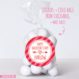 Heart & Arrow Valentine's Day Stickers - Red