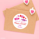 "You're Sweet. Have A Treat!" Valentine's Day Stickers