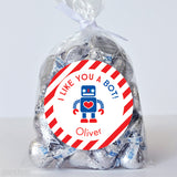 Robot Valentine's Day Stickers