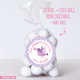 Purple Bird Valentine's Day Stickers