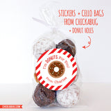 Donut Valentine's Day Stickers - Red