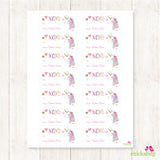 Unicorn Valentine's Day Gift Labels