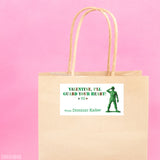 Army Toy Valentine's Day Gift Labels