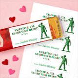 Army Toy Valentine's Day Gift Labels