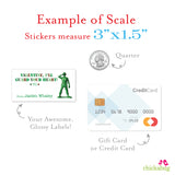 Army Toy Valentine's Day Gift Labels