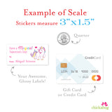 Magical Unicorn Valentine's Day Gift Labels