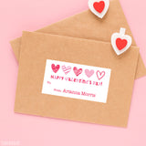 Hearts Valentine's Day Gift Labels