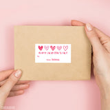 Hearts Valentine's Day Gift Labels