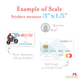 Dirt Bike Valentine's Day Gift Labels