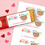 Sloth Valentine's Day Gift Labels