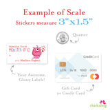 Pink Monster "You're Monster-iffic!" Valentine's Day Gift Labels