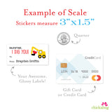 "I Dig You" Construction Valentine's Day Gift Labels