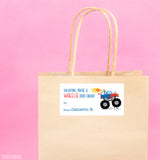 Monster Truck Valentine's Day Gift Labels