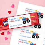 Monster Truck Valentine's Day Gift Labels