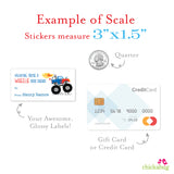 Monster Truck Valentine's Day Gift Labels