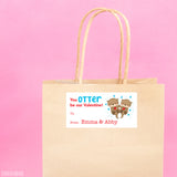 Otters Valentine's Day Gift Labels