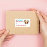 Otters Valentine's Day Gift Labels