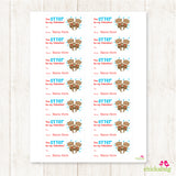 Otters Valentine's Day Gift Labels