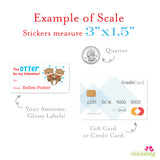 Otters Valentine's Day Gift Labels