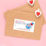 Blue Monster "You're Monster-iffic!" Valentine's Day Gift Labels