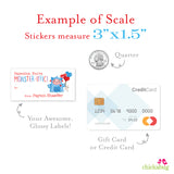 Blue Monster "You're Monster-iffic!" Valentine's Day Gift Labels