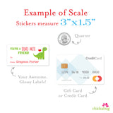 Dinosaur Valentine's Day Gift Labels