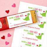 Dinosaur Valentine's Day Gift Labels