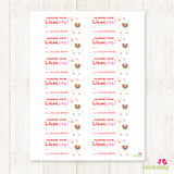 Llama Valentine's Day Gift Labels