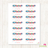 Train Valentine's Day Gift Labels