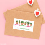 Cacti Valentine's Day Gift Labels