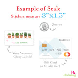 Cacti Valentine's Day Gift Labels