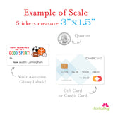 Sports Valentine's Day Gift Labels