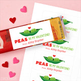 "Peas Be My Valentine" Valentine's Day Gift Labels