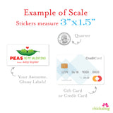 "Peas Be My Valentine" Valentine's Day Gift Labels