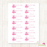 Flamingos Valentine's Day Gift Labels