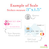 Flamingos Valentine's Day Gift Labels