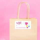 XOXO Hearts Valentine's Day Gift Labels
