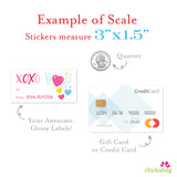XOXO Hearts Valentine's Day Gift Labels
