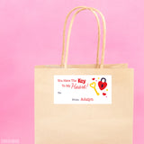 Lock and Key Valentine's Day Gift Labels