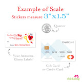 Lock and Key Valentine's Day Gift Labels